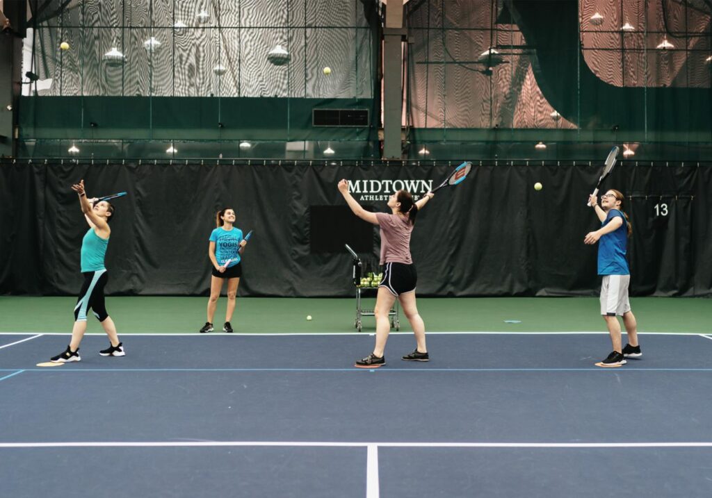 Midtown Athletic Club tennis drills
