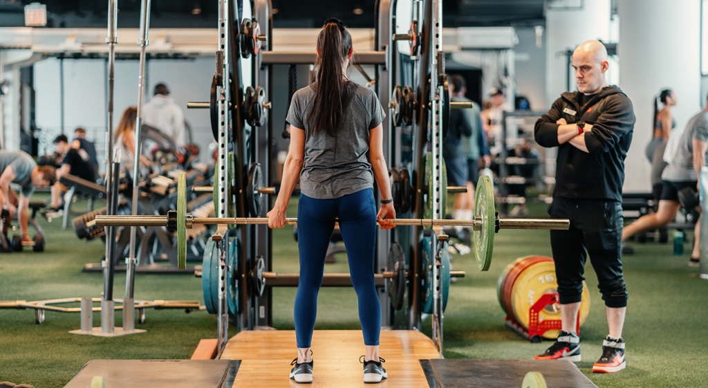 Midtown Athletic Club squat rack area