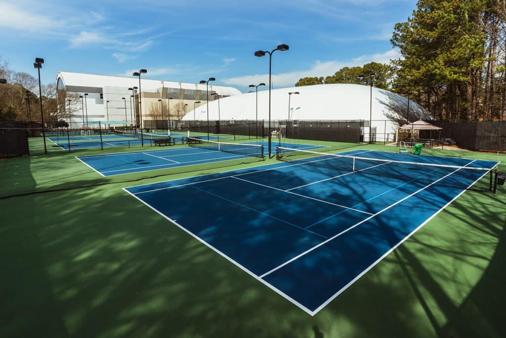 Outdoor tennis courts at Windy Hill Athletic Club