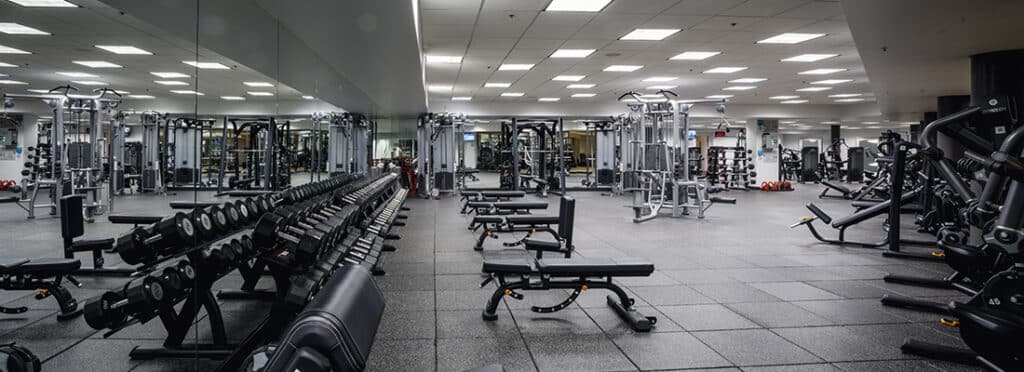 Weight room at Midtown Sanctuaire.