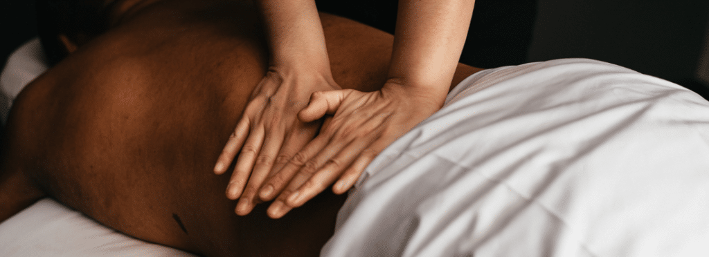 Man receives massage.