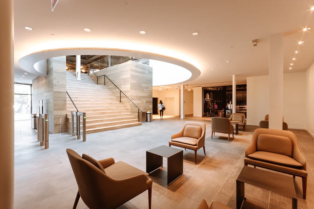 Image of Midtown Athletic club lobby.