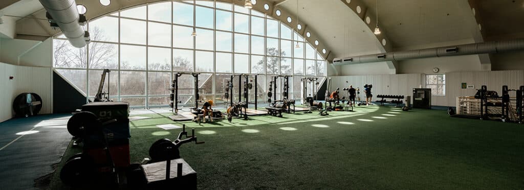 Turf fitness floor at Windy Hill Athletic Club.