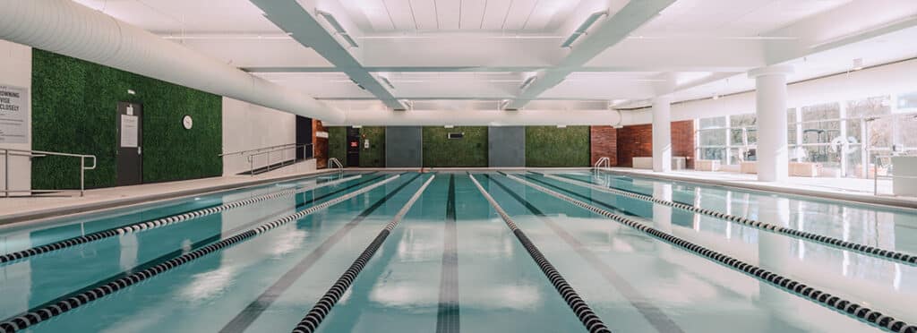 Indoor pool at Windy Hill athletic club.